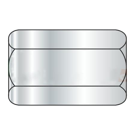 Newport Fasteners Coupling Nut, 1/4"-20, Steel, Zinc Plated, 7/8 in Lg, 3/8 in Hex Wd, 600 PK 766533